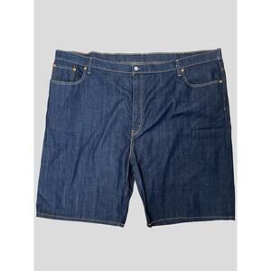 Levis Shorts Men 54 Blue 569 Loose Straight Denim Jean Dark Wash Pockets Stretch